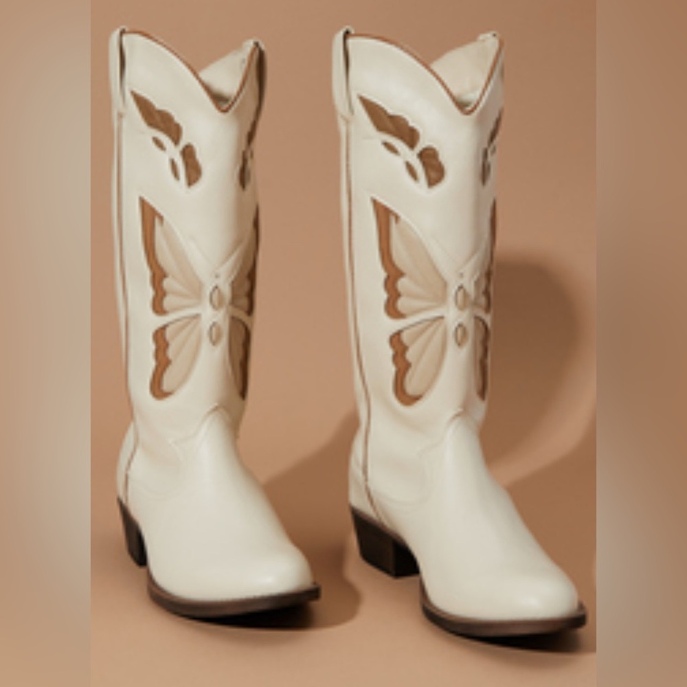 Monarch Butterfly Cut Out Boots